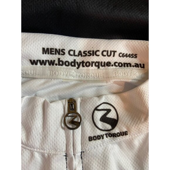 Body Torque Mens Classic Cut Cycling Jersey Size M White/Blue Athletisure - Picture 5 of 6